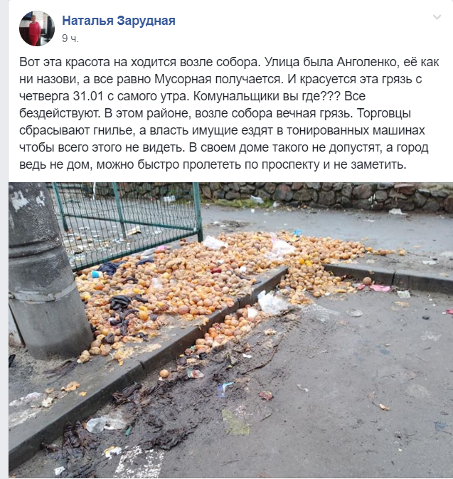 В центре Запорожья обнаружили свалку гнилых мандаринов (ФОТО)
