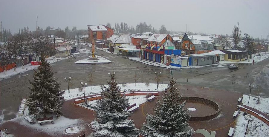 В Запорожской области побережье Азовского моря засыпало снегом (ФОТОФАКТ)