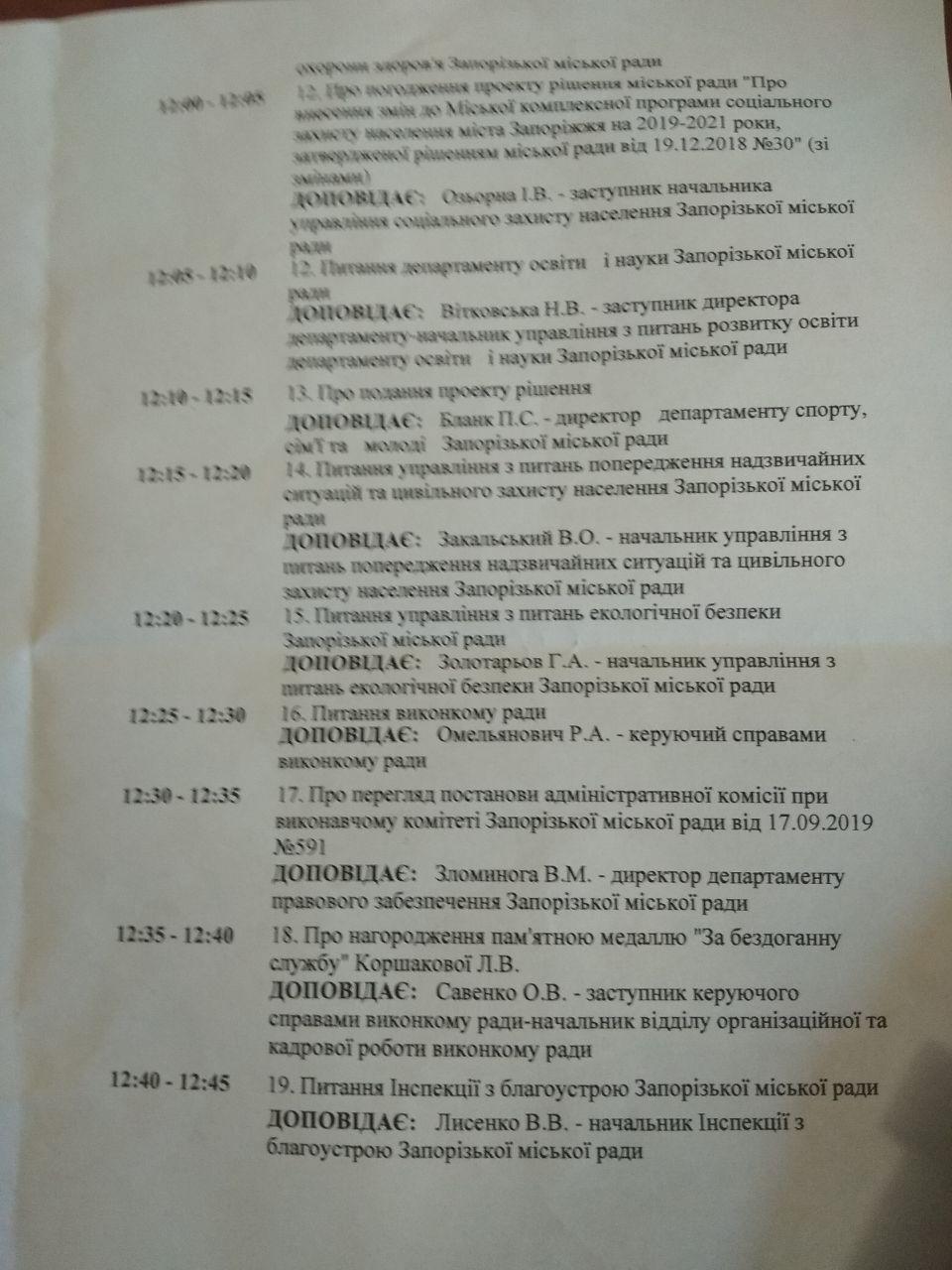 В Запорожье началось заседание исполнительного комитета: повестка дня