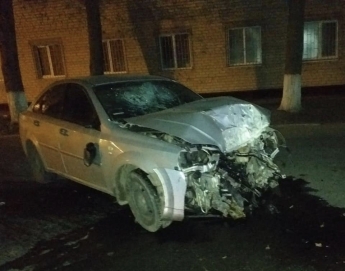 В Запорожской области водитель пытался взять на таран дерево (ФОТО)