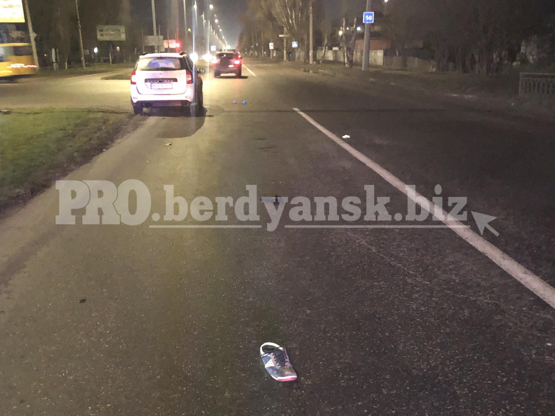 В Запорожской области медики борются за жизнь пешехода, который попал под колёса авто (ФОТО)