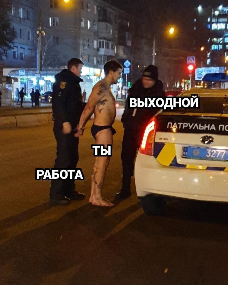 В центре Запорожья обнаженный мужчина пытался ограбить киоск с шаурмой (ФОТО)