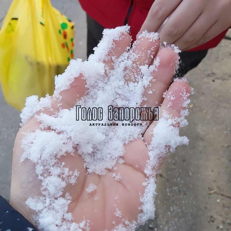 Курьёз: запорожанка обнаружила необычный снег в необычном месте (ФОТО)