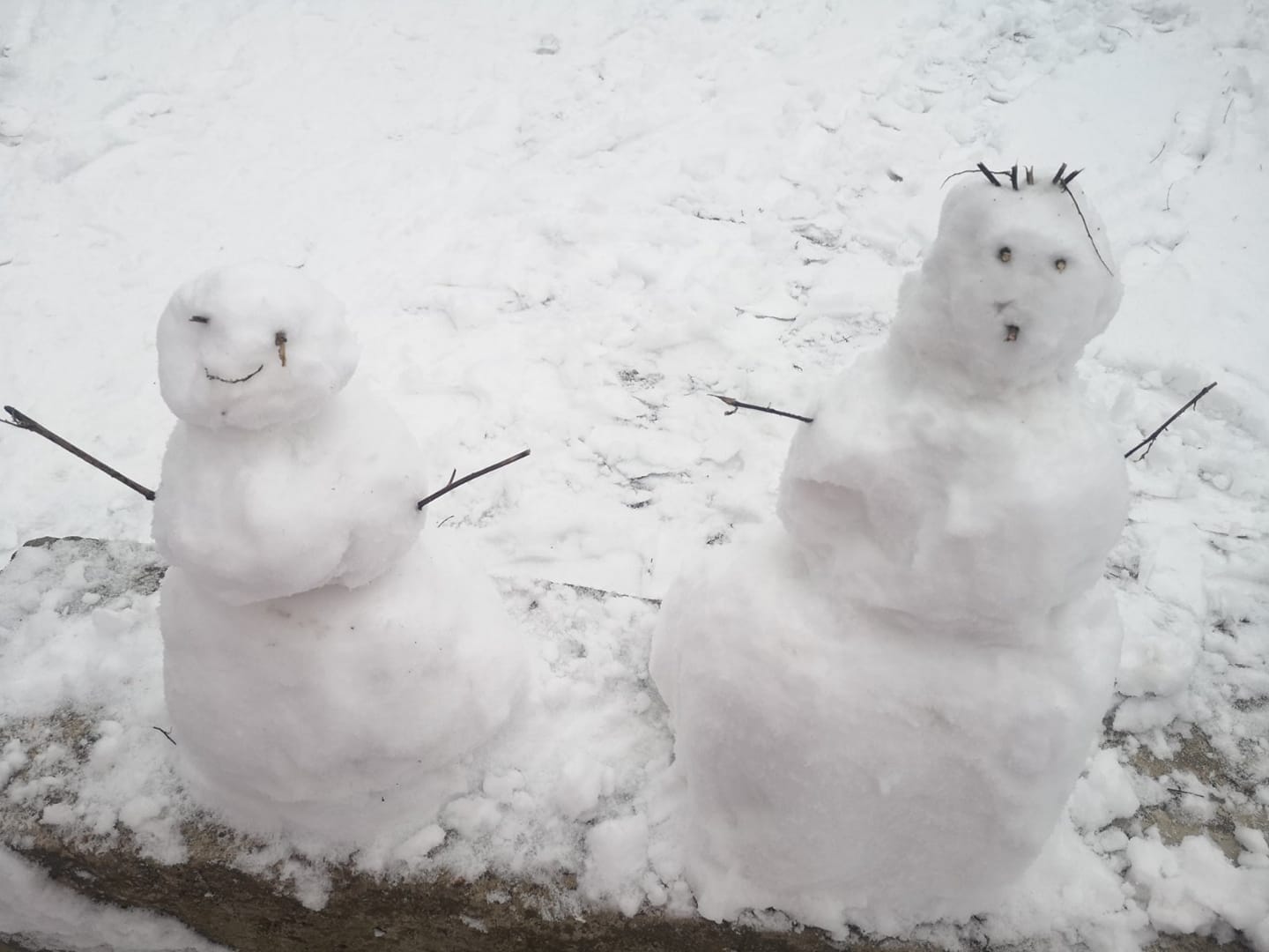 У кого больше и оригинальнее: запорожцы решили "померяться" снеговиками (ФОТО)