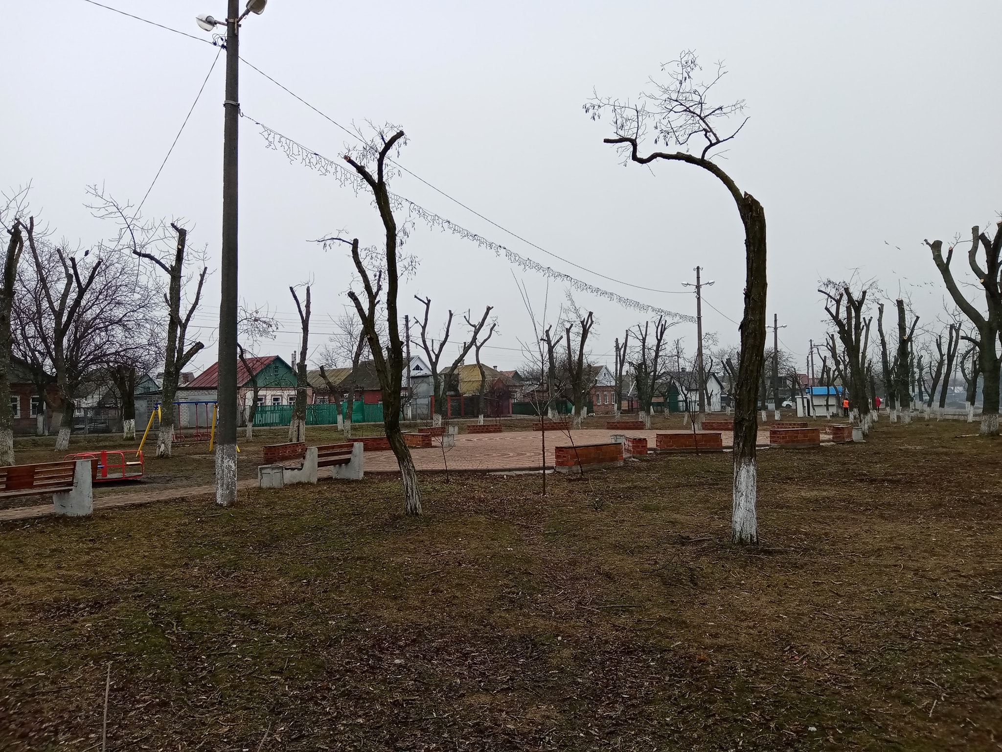 Школьный парк в Запорожской области превратили в кладбище (ФОТО)