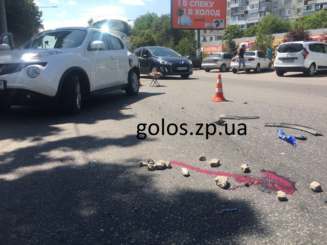 Как всё произошло: появились новые подробности аварии с мотоциклистом в Запорожье (ФОТО)