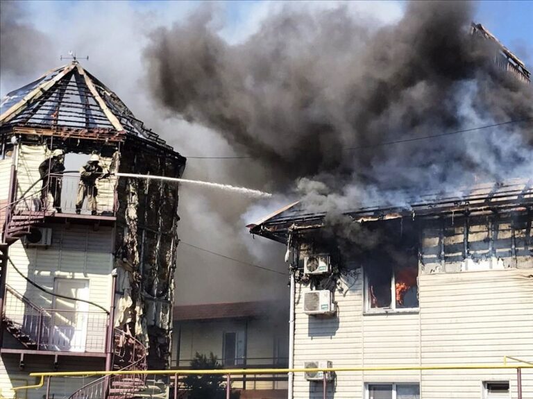 На запорожском курорте горел частный отель: появились подробности и ФОТО