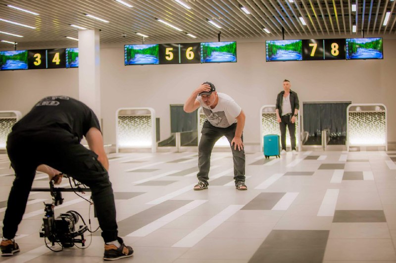 Новый запорожский терминал стал площадкой для съёмок клипа известной украинской группы (ФОТО)