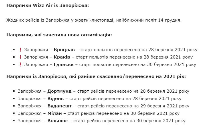 Из запорожского аэропорта снова перенесли запуск рейсов: подробности (ФОТО)