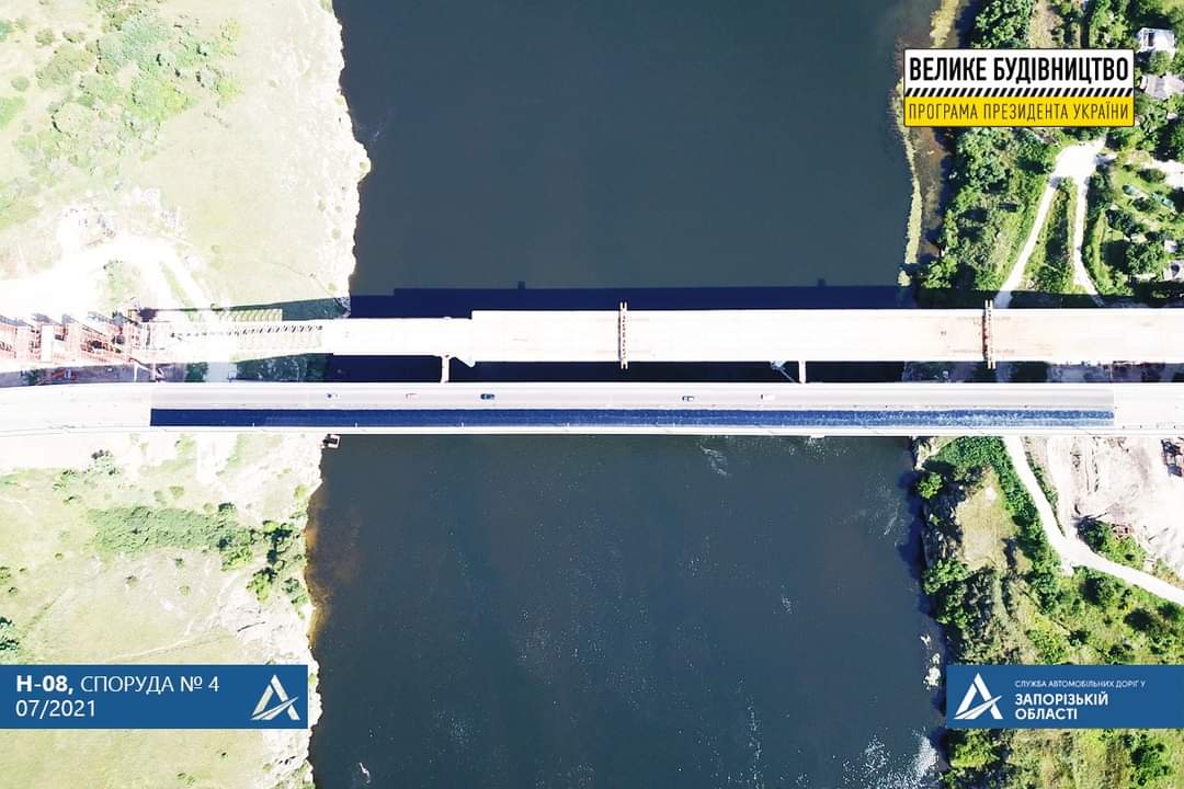 В Запорожье завершили важный этап на строительстве моста с Хортицкого района (ФОТО)