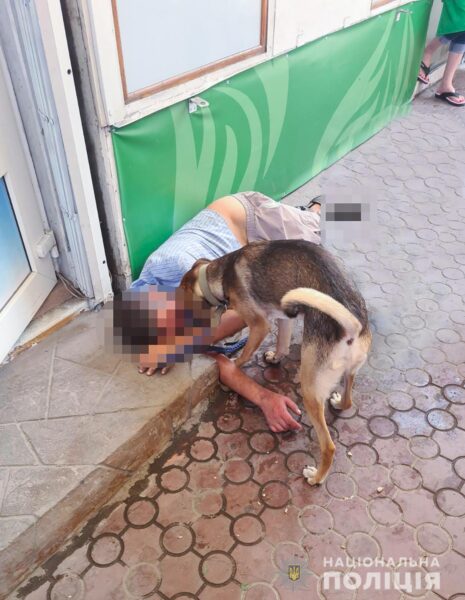 В Запорожье собака не подпускала людей к хозяину, потерявшему сознание на рынке (ВИДЕО)