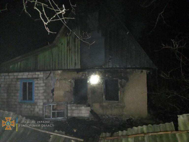 В Запорожской области во время пожара погиб человек