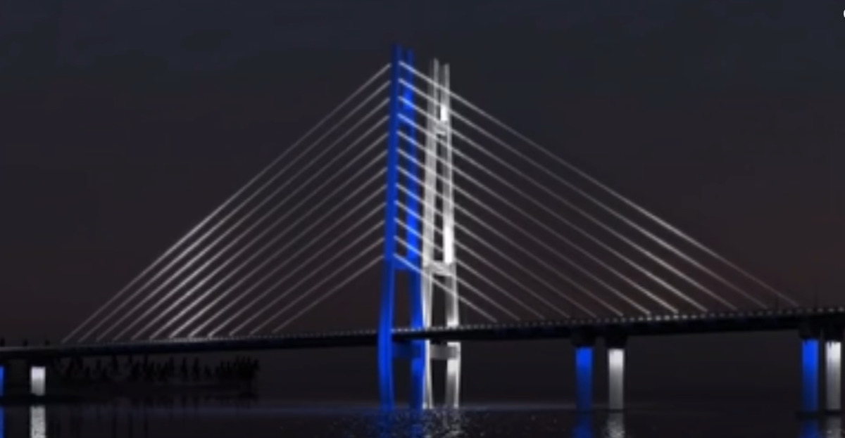В Запорожье откроют вантовый мост с LED–подсветкой: как это будет выглядеть (ВИДЕО, ФОТО)